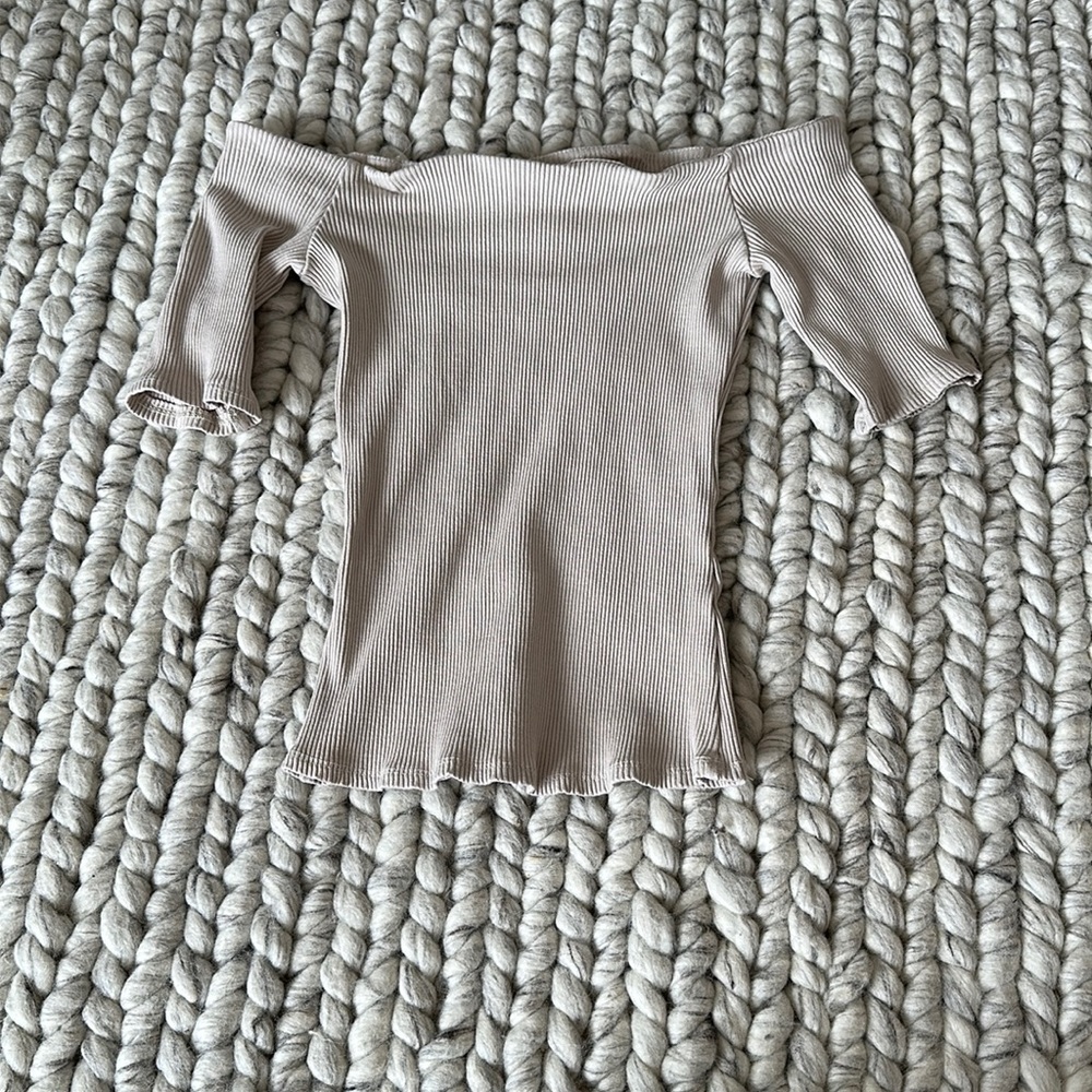 Bardot off the shoulder knit top